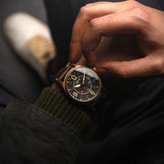 AVI - 8 Spitfire Smith Automatic Distressed Black - Watches.com - AV - 4090 - 06