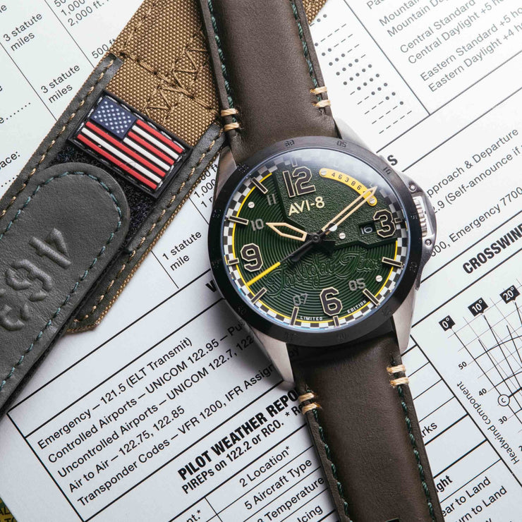 AVI - 8 x Watches.com P - 51 Mustang Twilight Tear Automatic Green Limited Edition - Watches.com - AV - 4111 - 04