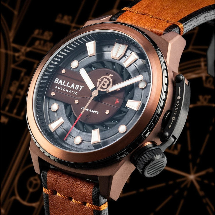 Ballast Trafalgar Titanium Automatic Rose Gold Brown - Watches.com - BL - 3135 - 03