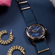 Briston Clubmaster Chic HM Gold Midnight Blue - Watches.com - 21536.PRA.UB.33.NMB