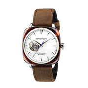 Briston Clubmaster Iconic Open HMS Automatic White - Watches.com - 18740.SA.T.I.2.LVBR