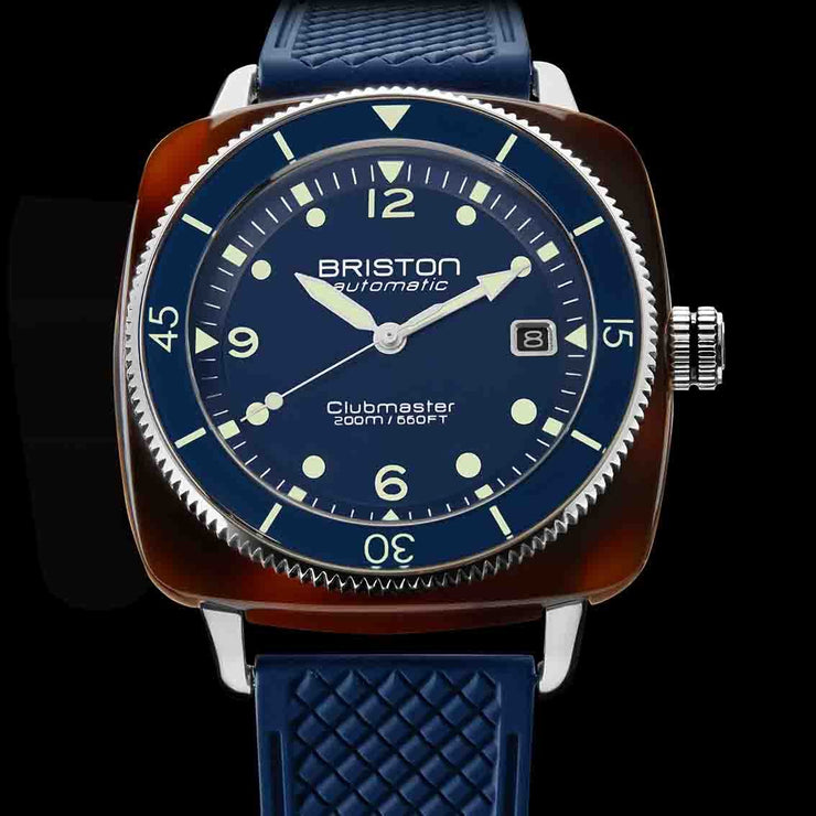 Briston Clubmaster Legend Automatic Diver Acetate Navy Blue - Watches.com - 241740.SA.T.15.FNB