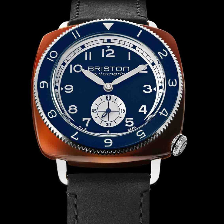 Briston Clubmaster Legend Automatic Small Second Acetate Navy Blue - Watches.com - 241639.SA.T.15W.CH