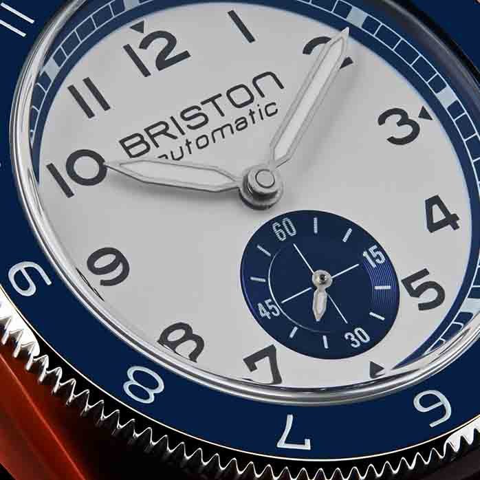 Briston Clubmaster Legend Automatic Small Second Acetate White angled shot picture