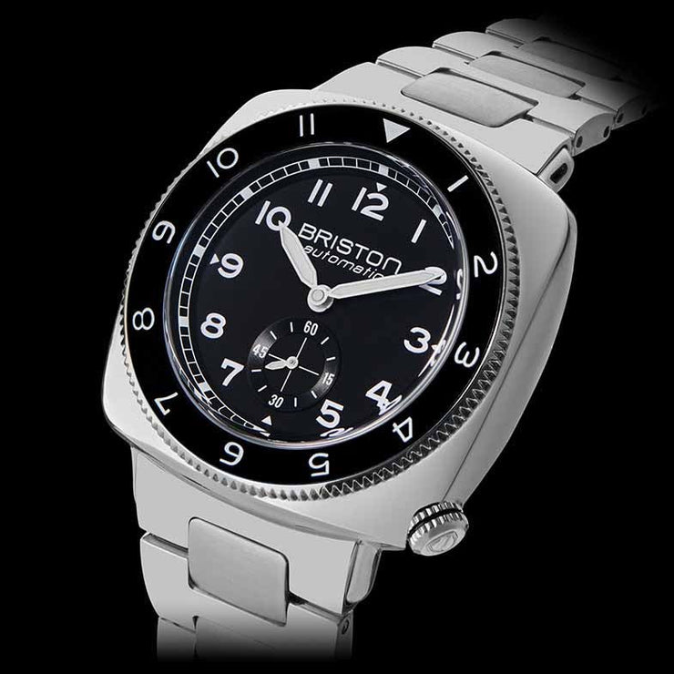 Briston Clubmaster Legend Automatic Small Second Black SS - Watches.com - 241639.PS.L.1.SB