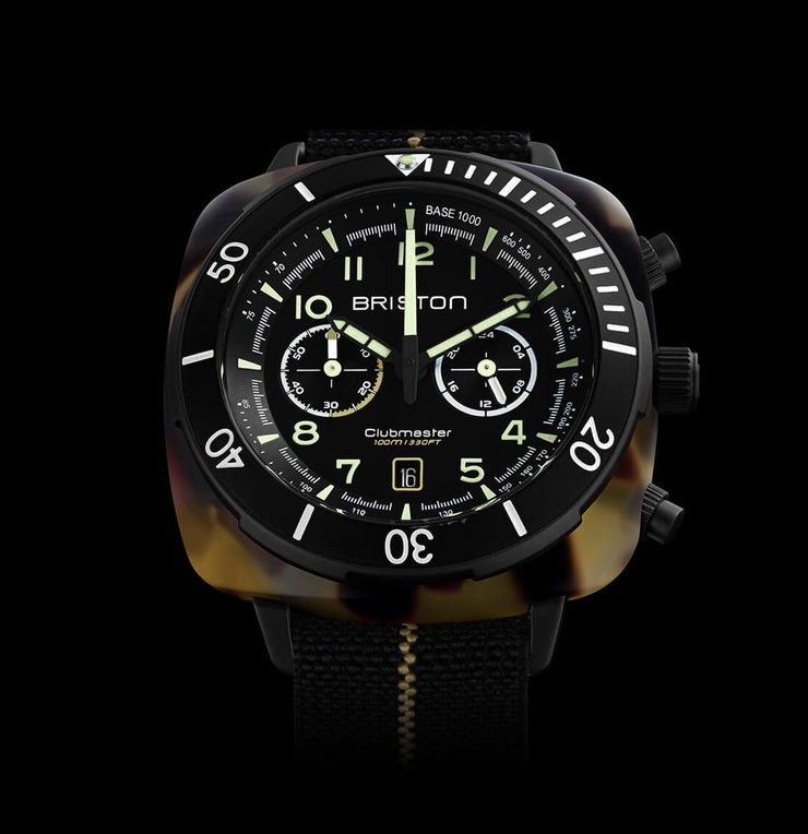 Briston Clubmaster Outdoor Chrono Safari - Watches.com - 23144.PBAM.TS.5.EBK