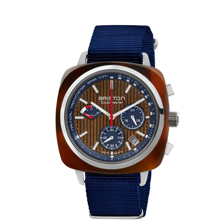 Briston Clubmaster Regatta Chrono Walnut - Watches.com - 241542.SA.T.15W.NNB