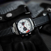 Briston Streamliner Gentleman Driver Chrono Black Acetate White - Watches.com - 24142.SA.B.2.LB