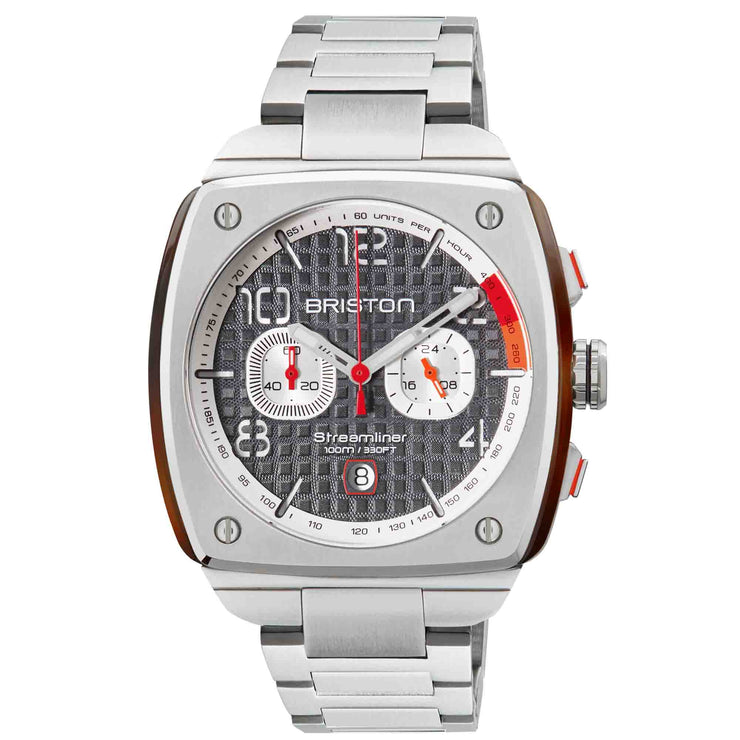 Briston Streamliner Gentleman Driver Chrono Steel Grey - Watches.com - 24142.S.T.17.SB