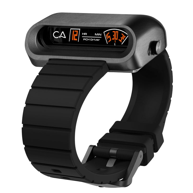 CA PCH Driver Jump Hour Brushed Gunmetal Black - Watches.com - PCH - 2239 - 03R