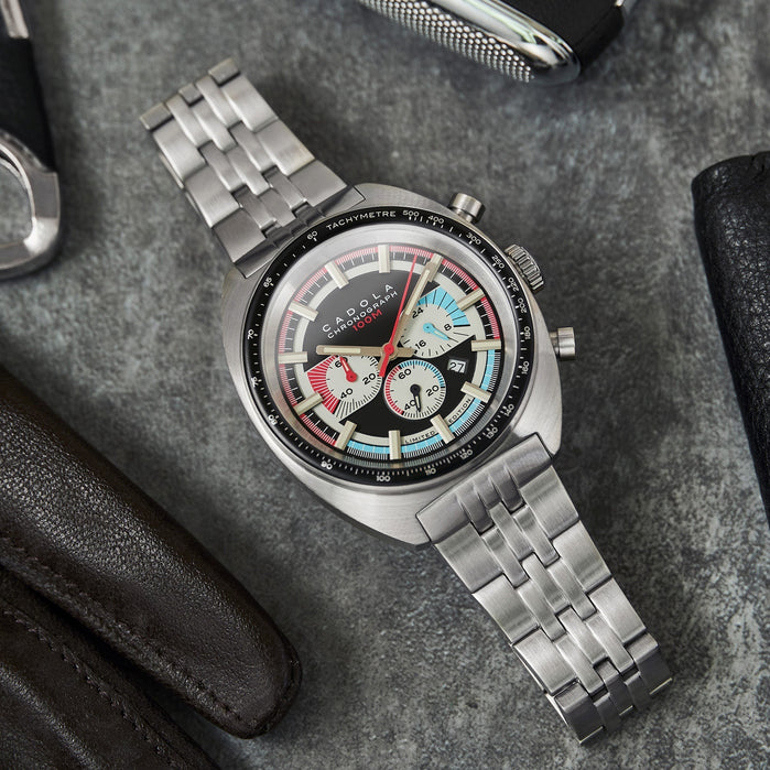 Cadola 1977 Chronograph Limited Edition Classic Black angled shot picture