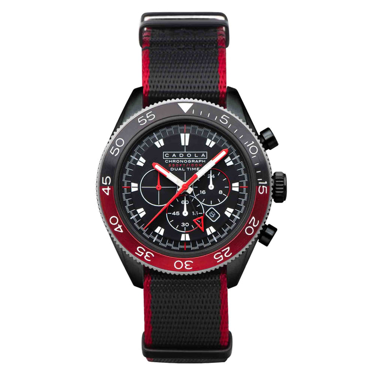 Cadola Ahrens Chronograph Eclipse Red - Watches.com - CD - 1036 - 03