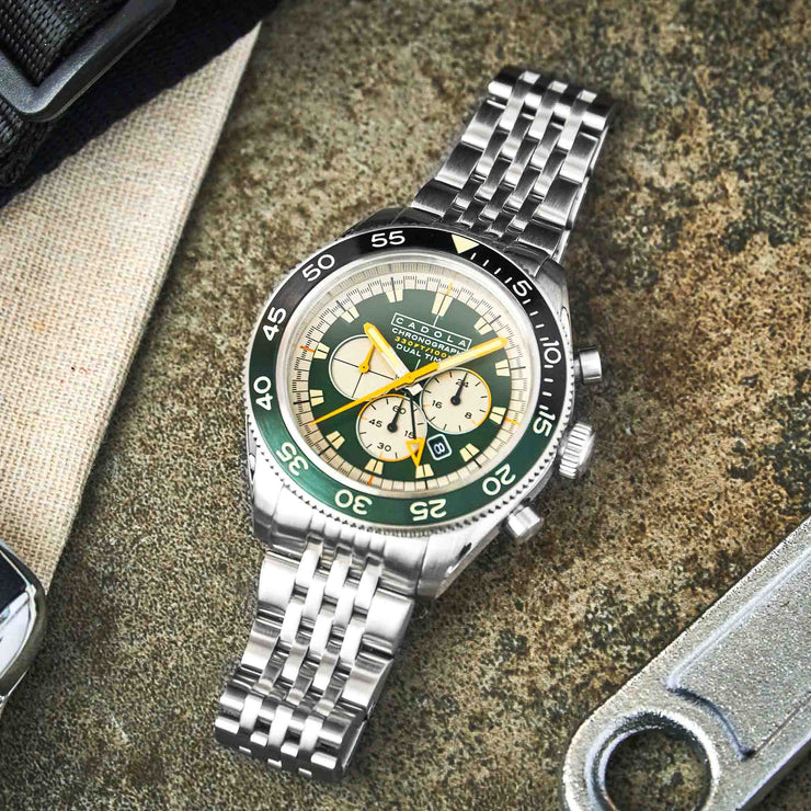 Cadola Ahrens Chronograph Racing Green SS - Watches.com - CD - 1036 - 11