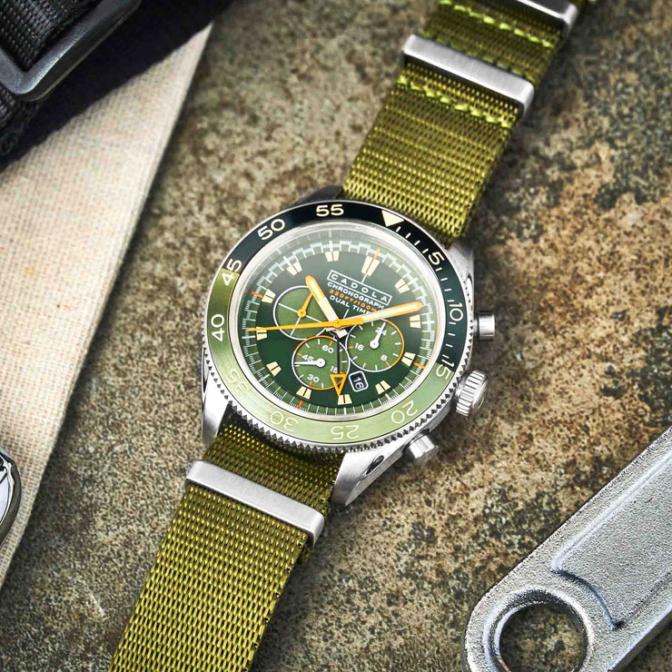 Cadola Ahrens Chronograph Track Green - Watches.com - CD - 1036 - 02