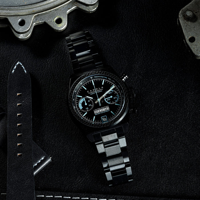 Cadola Cosworth Costin Swiss Chronograph Limited Edition All Black angled shot picture