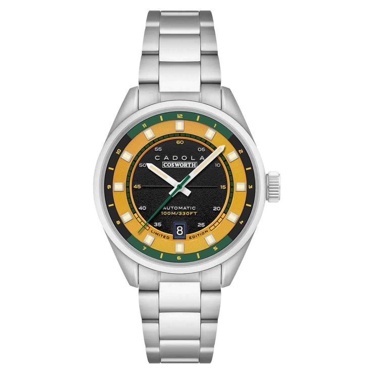 Cadola DFV - Cosworth Automatic Ayrton Limited Edition Yellow + Helmet Watch Winder - Watches.com - CD - 1025 - 88