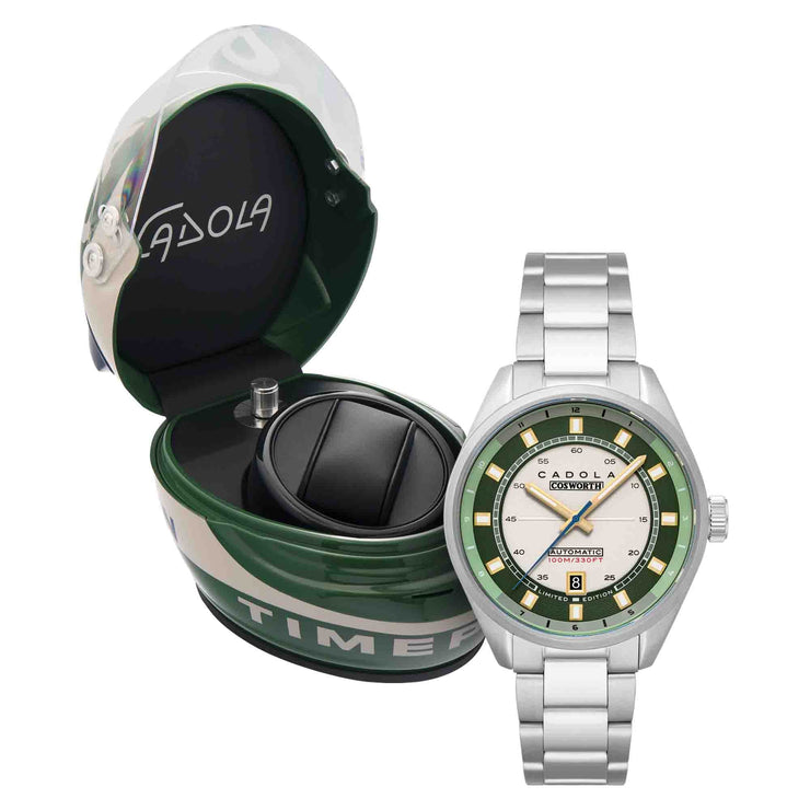 Cadola DFV - Cosworth Automatic Green Helmet Watch Winder Set - Watches.com - CD - 1025 - 33