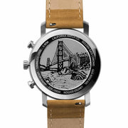 California Watch Co. Golden Gate Chrono Leather Sand White - Watches.com - GLG - 1101 - 12L