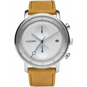 California Watch Co. Golden Gate Chrono Leather Sand White - Watches.com - GLG - 1101 - 12L