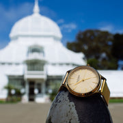 California Watch Co. Laguna 34 Mesh All Gold - Watches.com - LGW - 5555 - 05M