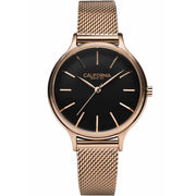 California Watch Co. Laguna 34 Mesh Rose Gold Black - Watches.com - LGW - 4434 - 04M