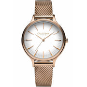 California Watch Co. Laguna 34 Mesh Rose Gold White - Watches.com - LGW - 4404 - 04M