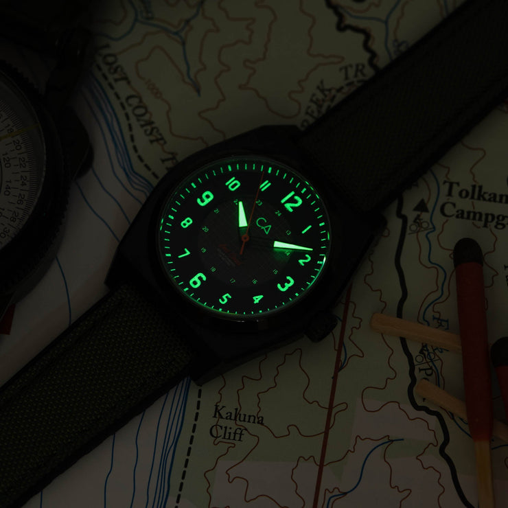 California Watch Co. Lost Coast Solar Field Dark Fern - Watches.com - LCS - 3338 - 14R