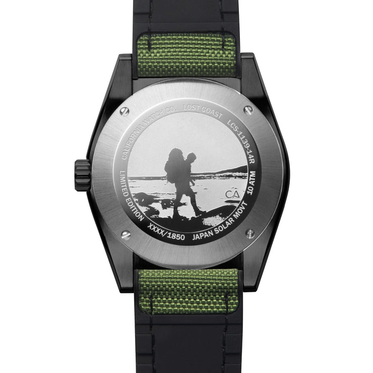 California Watch Co. Lost Coast Solar Field Dark Fern - Watches.com - LCS - 3338 - 14R