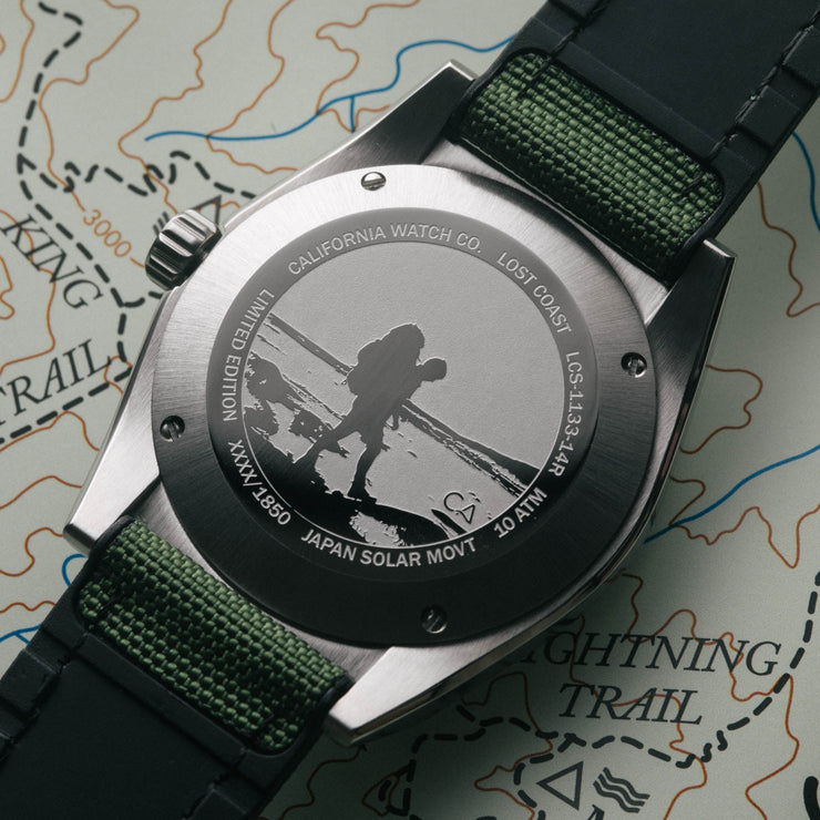 California Watch Co. Lost Coast Solar Field Trail Guide - Watches.com - LCS - 1133 - 14R