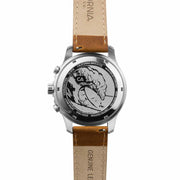 California Watch Co. Mavericks Chrono Leather Brown Navy Red - Watches.com - MVK - 1178 - 21L