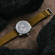 California Watch Co. Mavericks Chrono Leather Sand Gray White - Watches.com - MVK - 1110 - 12L