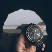 California Watch Co. Mavericks Chrono SS All Black Gold - Watches.com - MVK - 3535 - 03B