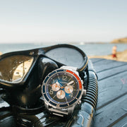 California Watch Co. Mavericks Chrono SS Navy Red - Watches.com - MVK - 1178 - 01B