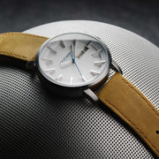 California Watch Co. Mojave Leather Sand White - Watches.com - MJV - 1101 - 12L