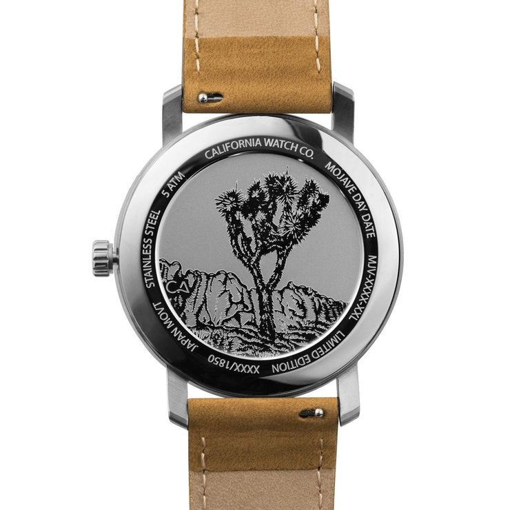 California Watch Co. Mojave Leather Sand White - Watches.com - MJV - 1101 - 12L