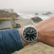 California Watch Co. Mojave SS Silver Black Smoke - Watches.com - MJV - 1139 - 01B