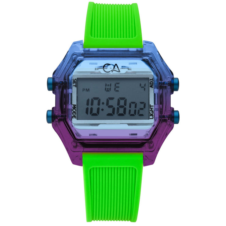 California Watch Co. Venice Beach Digital Deep Ocean Lime - Watches.com - VNB - 7977 - 36R