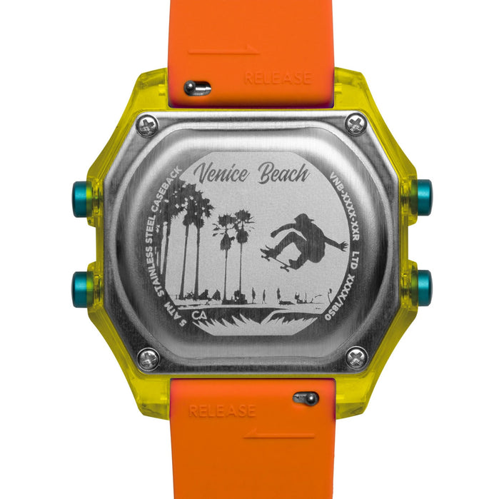 California Watch Co. Venice Beach Digital Electric Orange angled shot picture