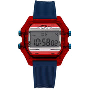 California Watch Co. Venice Beach Digital Red White Navy - Watches.com - VNB - 8870 - 44R