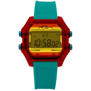 California Watch Co. Venice Beach Digital Red Yellow Teal - Watches.com - VNB - 8879 - 32R