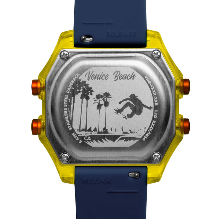 California Watch Co. Venice Beach Digital Yellow Blue Navy - Watches.com - VNB - 9987 - 44R