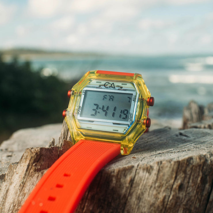 California Watch Co. Venice Beach Digital Yellow Blue Orange - Watches.com - VNB - 9987 - 16R