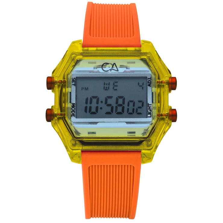 California Watch Co. Venice Beach Digital Yellow Blue Orange - Watches.com - VNB - 9987 - 16R