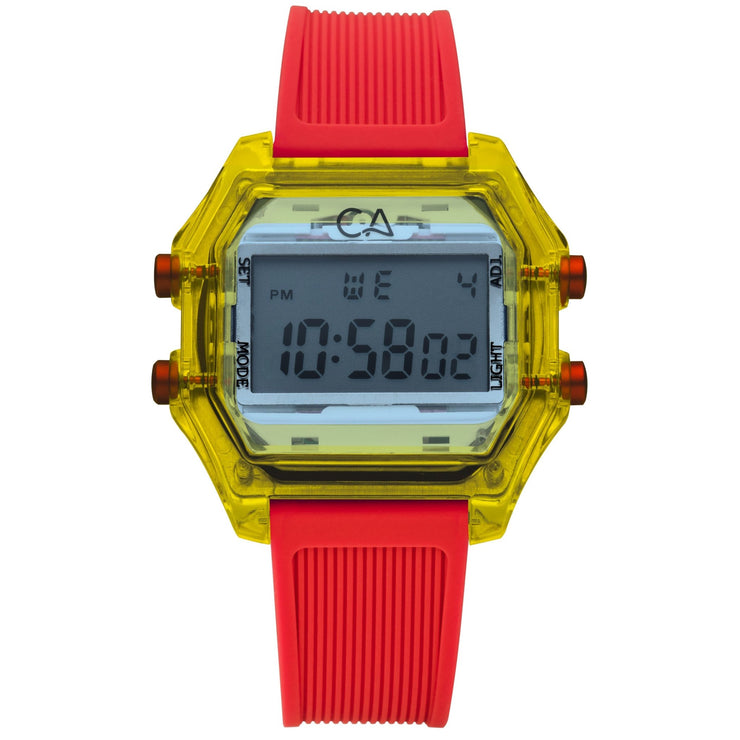 California Watch Co. Venice Beach Digital Yellow Blue Red - Watches.com - VNB - 9987 - 08R