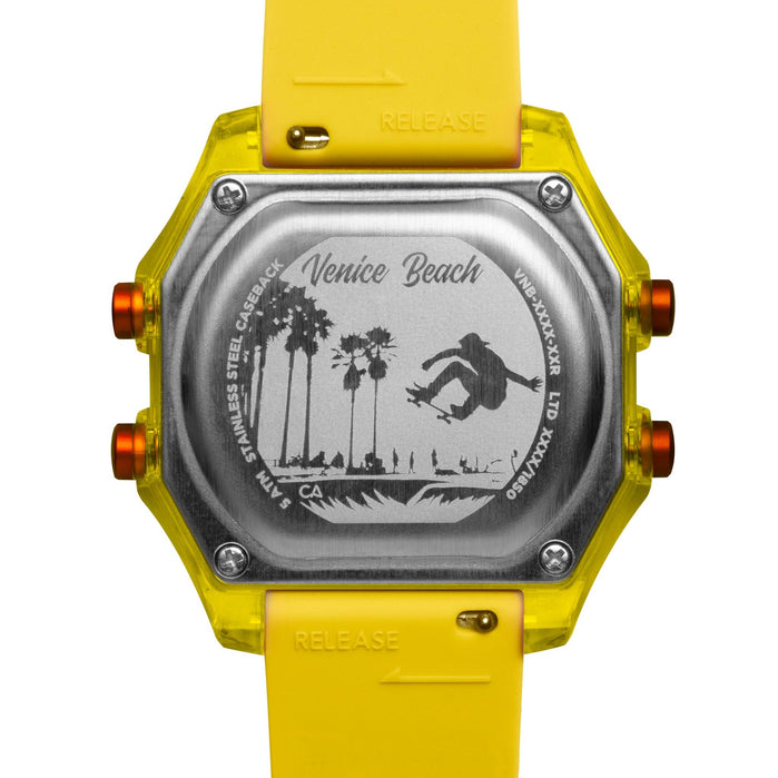 California Watch Co. Venice Beach Digital Yellow angled shot picture