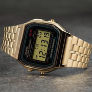 Casio Vintage Digital Black Gold - Watches.com - A159WGEA - 1VT