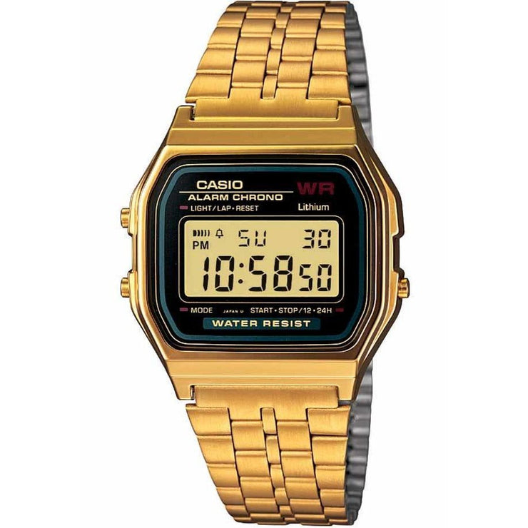 Casio alarm chrono black on sale