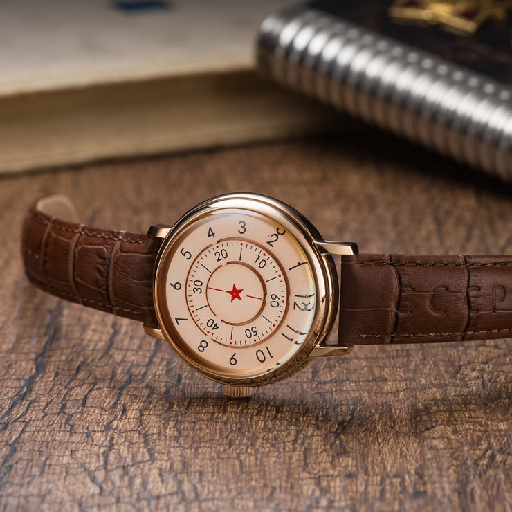 CCCP Aleksandrov Automatic Rose Gold Brown - Watches.com - CP - 7042 - 06