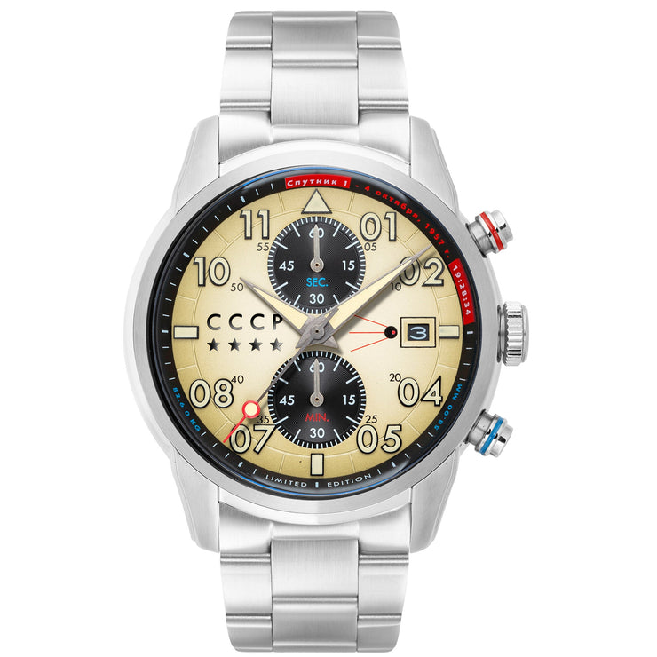 CCCP Space Chronograph Beige - Watches.com - CP - 7098 - 22