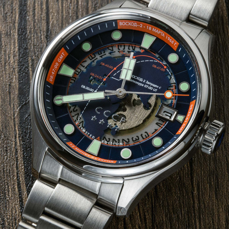 CCCP Space Leonov Automatic Blue Red - Watches.com - CP - 7099 - 22